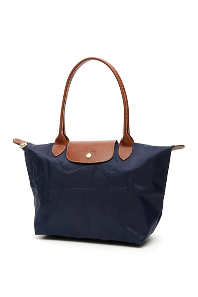 Longchamp Small Le Pliage Shopping Bag In Blu Navy