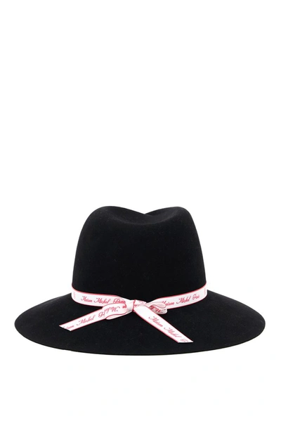 Maison Michel Virginie Felt Fedora Hat In Black