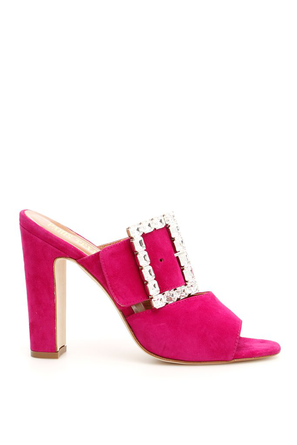 fuchsia mules