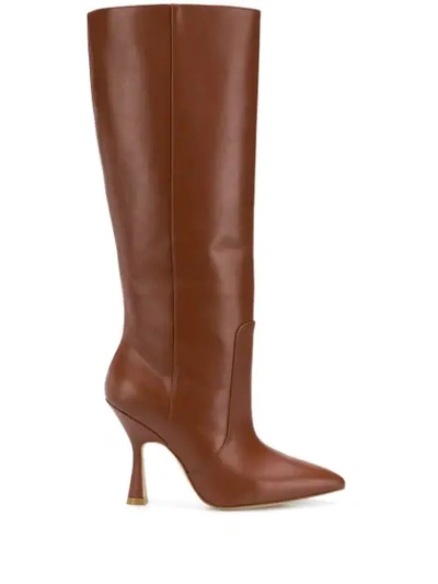 Stuart Weitzman Knee-high Leather Boots In Brown