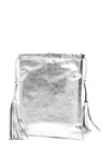 Attico Laminated Nappa Mini Bag In Silver