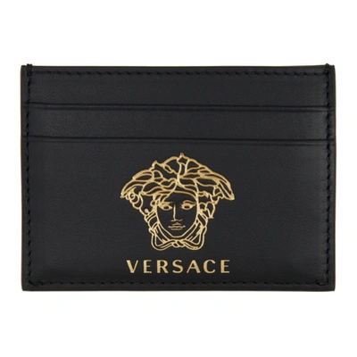 Versace Medusa Card Holder In Black