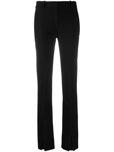 Victoria Beckham Tailored Front Split Trousers In Black