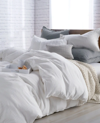 Dkny Pure Comfy Cotton King Duvet Cover Bedding In White