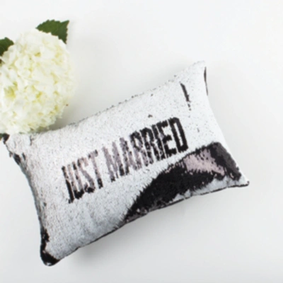 8 Oak Lane Two Way Sequin Pillow Just Married In Multi