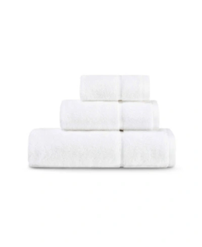 Vera Wang Modern Lux Terry 3pc Towel Set In White