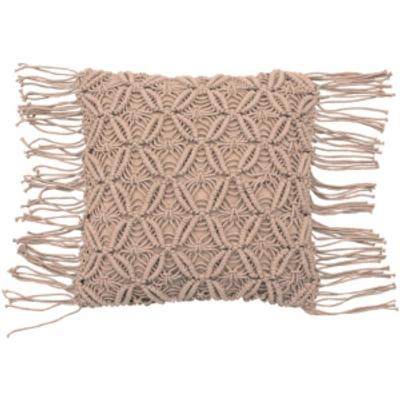 French Connection Avery Decorative 18" X 18" Throw Pillows Bedding In Blush