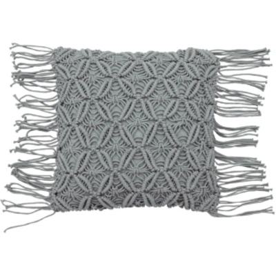French Connection Avery Decorative 18" X 18" Throw Pillows Bedding In Dark Grey