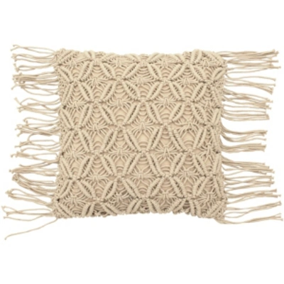 French Connection Avery Decorative 18" X 18" Throw Pillows Bedding In Natural