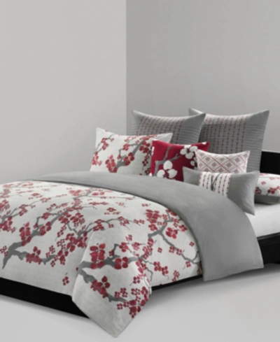 Natori Cherry Blossom Queen 3 Piece Duvet Cover Mini Set Bedding In Multi