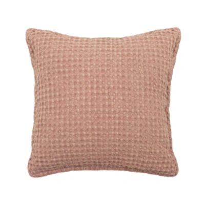 French Connection Cotton Stonewash 18" X 18" Decorative Pillows In Blush