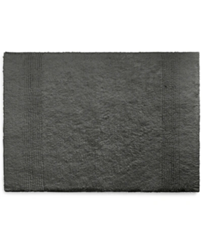 Lauren Ralph Lauren Sanders Cotton Bath Rug, 17" X 24" Bedding In Charcoal