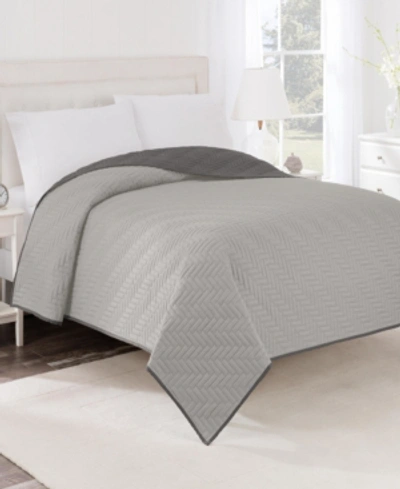 Westpoint Home Martex Reversible Twin Coverlet In Light Grey