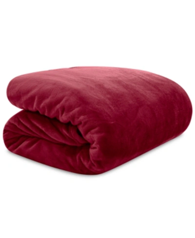 Lauren Ralph Lauren Micromink Plush Blanket, Twin Bedding In American Beauty Red