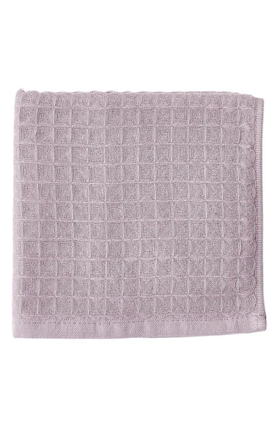 Uchino Waffle Twist 100% Cotton Washcloth Bedding In Purple