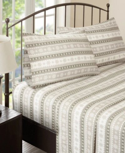 Woolrich Flannel 4-piece King Sheet Set In Tan/beige