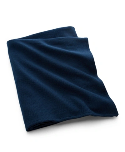 Ralph Lauren Closeout! Lauren  Classic Weave Blanket, King In Navy Blue