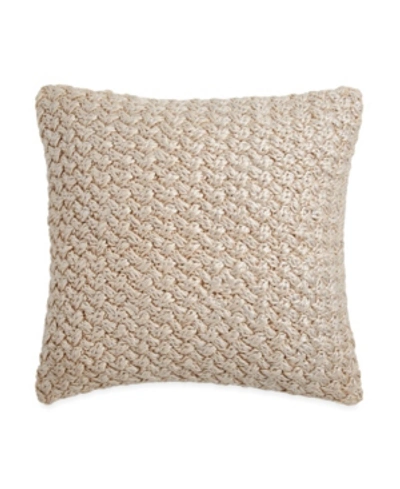 Michael Aram Metallic Knit Decorative Pillow Bedding In Linen