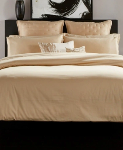 Donna Karan Collection Silk Indulgence Queen Duvet Set Bedding In Ivory