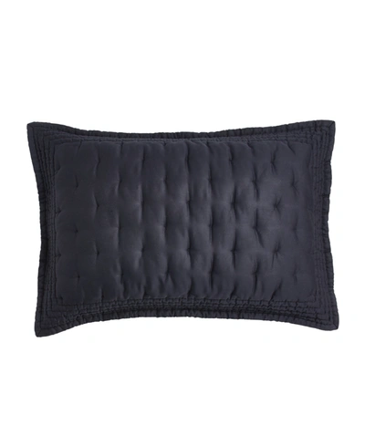 Donna Karan Essential Silk Sham, Standard/queen Bedding In Black