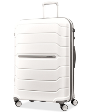 samsonite freeform hardside expandable with double spinner wheels white
