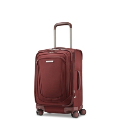 Samsonite Silhouette 16 Softside Expandable Carry-on Spinner Suitcase In Cabernet Red