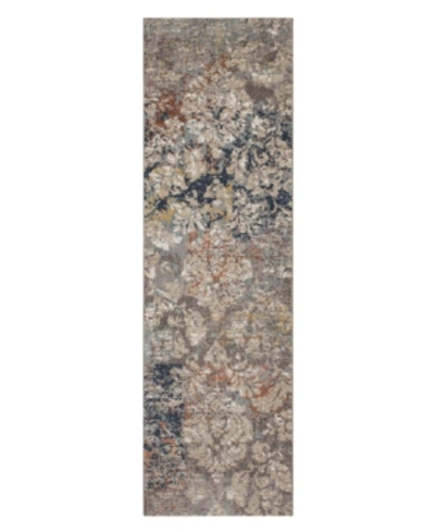 Karastan Soiree La Brea Grey 2'4" X 7'10" Runner Rug