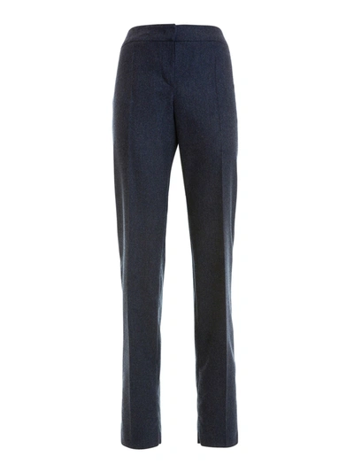Armani Collezioni Wool And Cashmere Manly Trousers In Blue