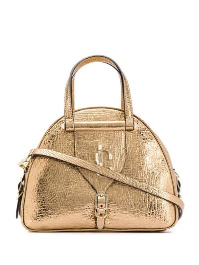 Jimmy Choo Small Varenne Bowling Tote In Gold