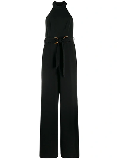 Zimmermann Crepe Halterneck Jumpsuit In Black