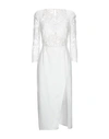 Elisabetta Franchi 3/4 Length Dresses In White