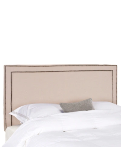 Safavieh Corry Full Brass Nail Headboard In Beige