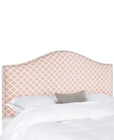 Safavieh Isla Upholstered Upholstered King Headboard In Peach Pink