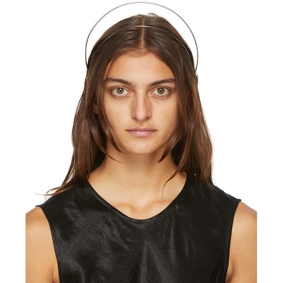 Ann Demeulemeester Double-band Headband In 080 Silver