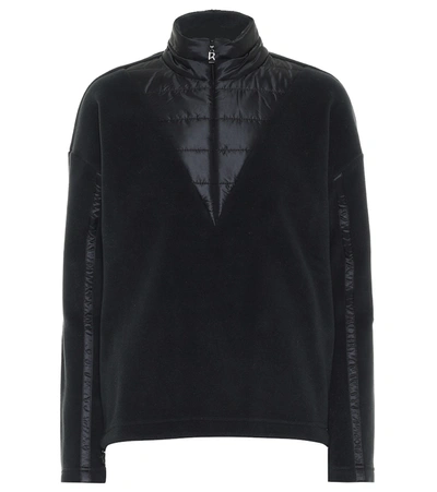 Bogner Duana Fleece And Quilted Shell Sweatshirt In Black