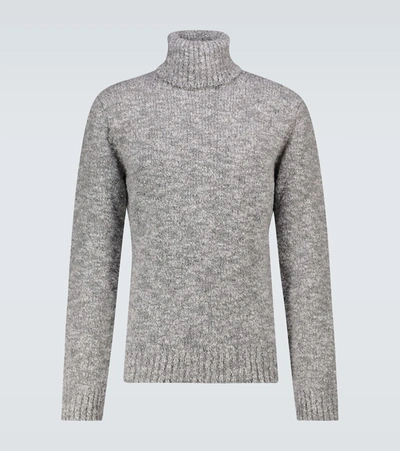 Dolce & Gabbana Pull Collo Alto Turtleneck Sweater In Grey