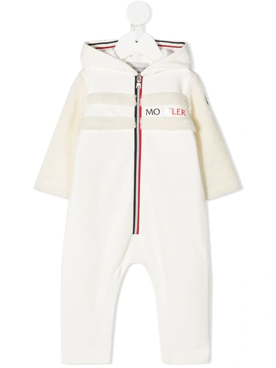 Moncler Babies' Hooded Sweatshirt & Polar Fleece Romper In White