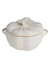Staub 24 Oz. Ceramic Pumpkin Cocotte In Rustic Ivory