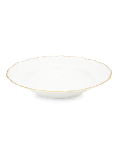 Anna Weatherley Simply Anna Gold Rim Soup Plate In White/gold