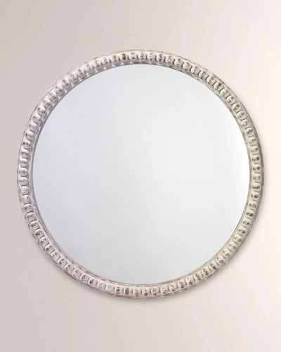 Jamie Young Audrey Beaded Mirror In White Wood