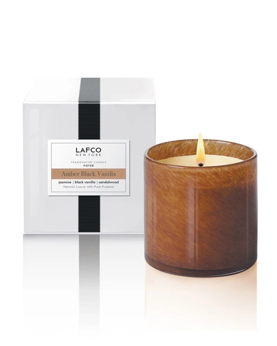 Lafco Amber Black Vanilla Signature Candle - Foyer In Light Brown