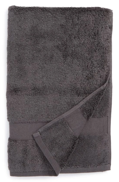 Matouk Lotus Hand Towel In Charcoal Gray