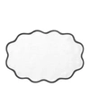 Matouk Casual Couture Scallop Placemats, Set Of 4 In Smoke Gray