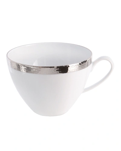 Michael Aram Silversmith Platinum-trim Porcelain Breakfast Cup In White And Platinum