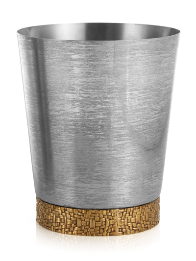 Michael Aram Palm Waste Basket In Marble/gold