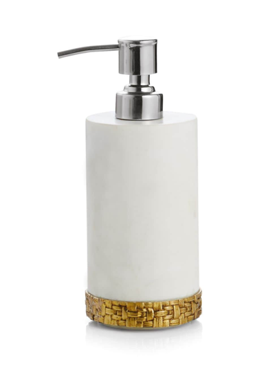 Michael Aram Palm Soap Dispenser In Marble/gold
