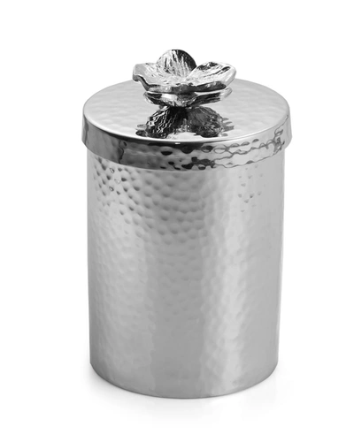 Michael Aram White Orchid Round Container In Stainless Steel