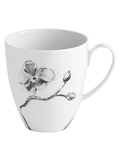 Michael Aram Black Orchid Porcelain Mug In White
