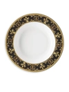Versace By Rosenthal I Love Baroque Nero Rim Soup In Black