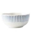 Juliska Sitio Stripe Indigo Cereal/ice Cream Bowl In Indigo Blue